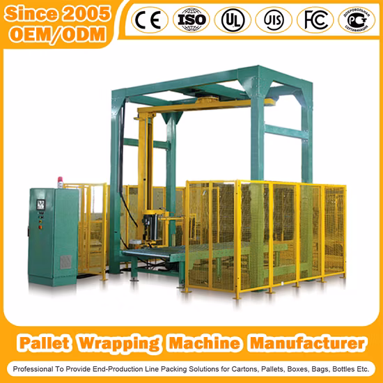 Automatic Stretch Hood Wrapping Machine for Pallet Cardboard Corrugated Paper Carton Packaging Industry
